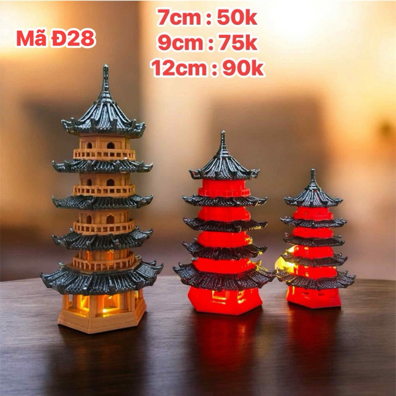 Tháp trang trí tiểu cảnh - non bộ - terrarium - bán cạn