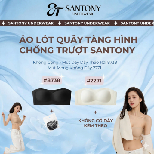Áo Ngực Quây Đi Biển Santony 8738 & 2271 - Tàng Hình Chống Trượt PIER N°5