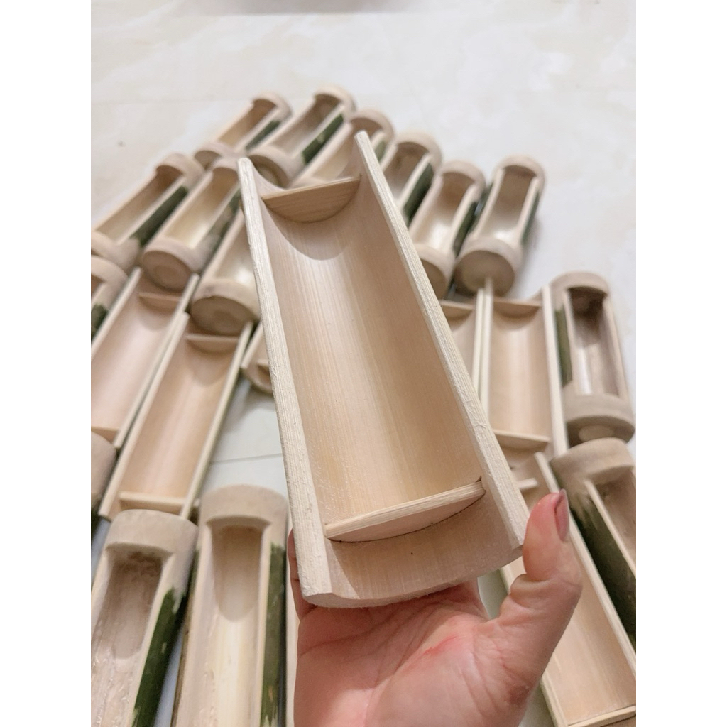 Combo 5 Máng Tre Đựng Sushi – Khay Tre Decor Đựng Đồ Ăn, Trang Trí Bàn Tiệc