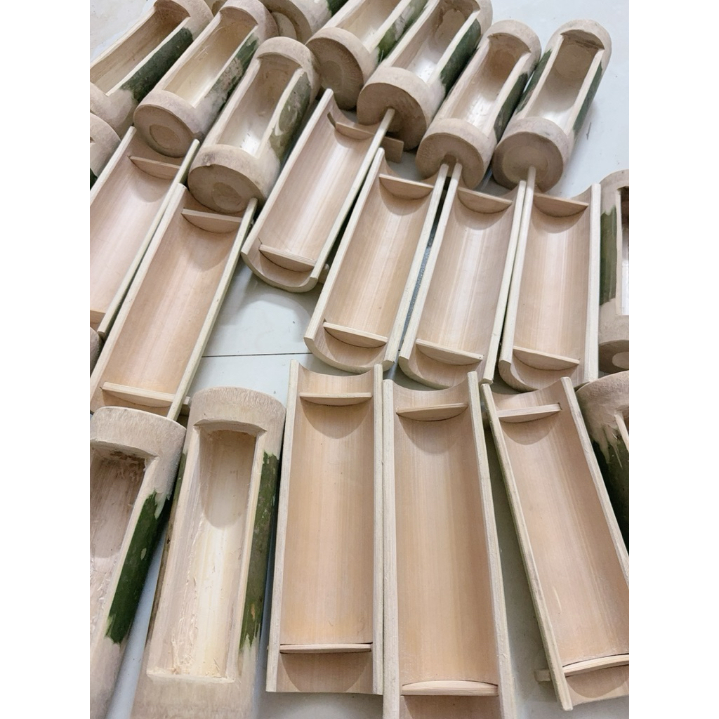 Combo 5 Máng Tre Đựng Sushi – Khay Tre Decor Đựng Đồ Ăn, Trang Trí Bàn Tiệc