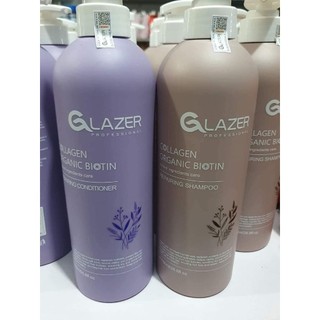 (AUTH) Cặp dầu gội xả GLAZER 750ml Phục Hồi Ngăn Tóc Gãy Rụng , Siêu Mềm Mượt Tóc