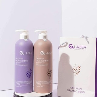 (AUTH) Cặp dầu gội xả GLAZER 750ml Phục Hồi Ngăn Tóc Gãy Rụng , Siêu Mềm Mượt Tóc