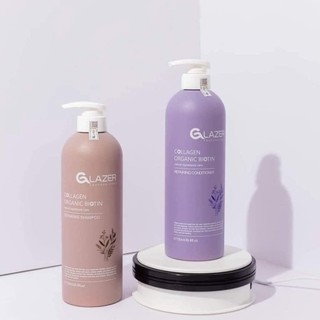 (AUTH) Cặp dầu gội xả GLAZER 750ml Phục Hồi Ngăn Tóc Gãy Rụng , Siêu Mềm Mượt Tóc