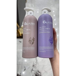 (AUTH) Cặp dầu gội xả GLAZER 750ml Phục Hồi Ngăn Tóc Gãy Rụng , Siêu Mềm Mượt Tóc