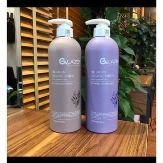 (AUTH) Cặp dầu gội xả GLAZER 750ml Phục Hồi Ngăn Tóc Gãy Rụng , Siêu Mềm Mượt Tóc
