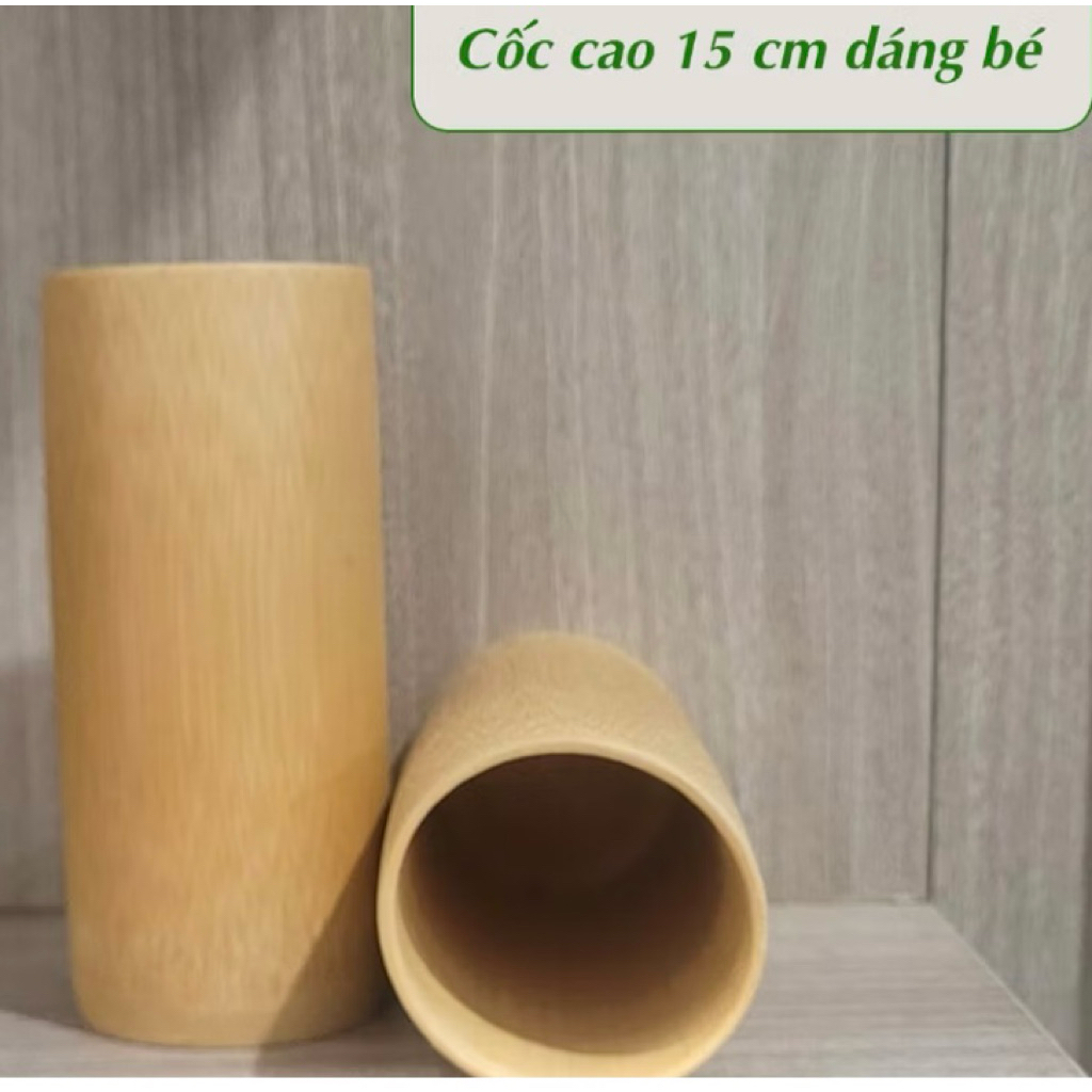 Combo 10 Cốc Tre Tự Nhiên – Ly Tre Uống Trà, Nước Mía, Decor Quán Cafe, Thân Thiện Môi Trường ( sấy khô tự nhiên)