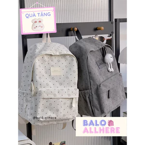 Balo Nữ Cấp 1 Cấp 2 Cấp 3 Đại Học Họa Tiết Ngôi Sao Và Chấm Bi BL552