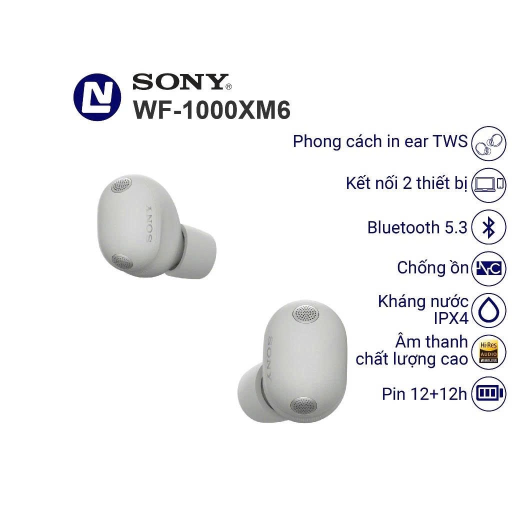 [WF1000XM6] Tai nghe chống ồn không dây WF-1000XM6 - Hàng Chính Hãng Sony | BigBuy360 - bigbuy360.vn