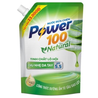 Nước rửa chén POWER100 Natural Tinh Dầu Lô Hội  - 3kg