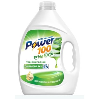 Nước rửa chén POWER100 Natural Tinh Dầu Lô Hội  - 3kg