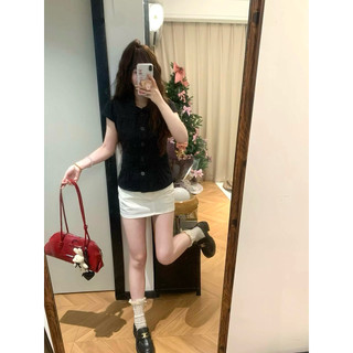 Le rouge | Yuko top Áo sơ mi kaki tay hến cổ peter pan retro