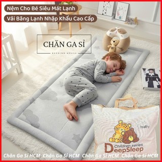 💤SIÊU MÁT💤Nệm (Tấm Trải) Băng Lạnh Cho Bé Đi Học 70x140cm Nằm Siêu Mát Lưng, Kèm Túi Đựng_Chăn Ga Sỉ