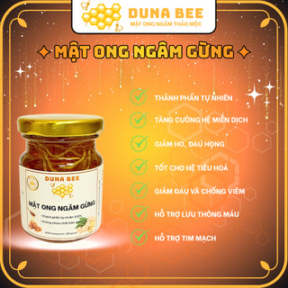Mật ong ngâm Gừng (Hũ 100g) | Duna Bee – tự nhiên, không pha tạp chất, chất bảo quản