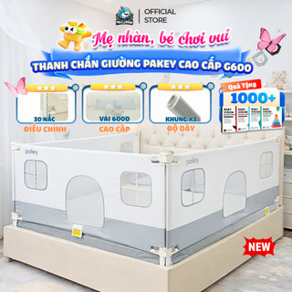 [ĐỘC QUYỀN] Thanh Chắn Giường Pakey Bản Mới Chốt Bấm Kép Cải Tiến Nâng Hạ 2 Bên 100%, Vải 600D Cao Cấp Thoáng Khí