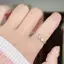 Nhẫn Mạ Bạc 925 Họa Tiết Bông Hoa Siêu Xinh, Đính Đá Lấp Lánh, Phong Cách Hàn Quốc Satefy Pin