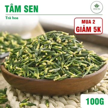 Tâm sen khô 100g, đã sao thơm, trà tim sen hỗ trợ an thần, ngủ ngon, tốt cho sức khỏe