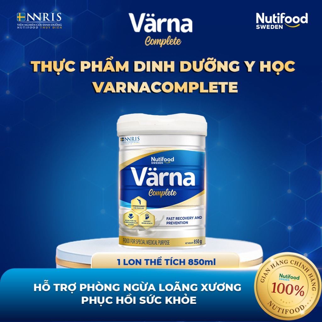 Sữa Bột Varna Complete (850g) - Hỗ Trợ Giảm Đau Nhức Xương Khớp, Hồi Phục Thể Trạng, Sức Khỏe