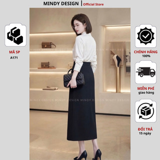 A171 - Áo Sơ Mi Lụa Nữ Dài Tay Cao Cấp MindyDesign - Áo Sơ Mi Công Sở Kiểu Dáng Thanh Lịch, Chất Lụa Ý Mềm Mịn Không Nhă