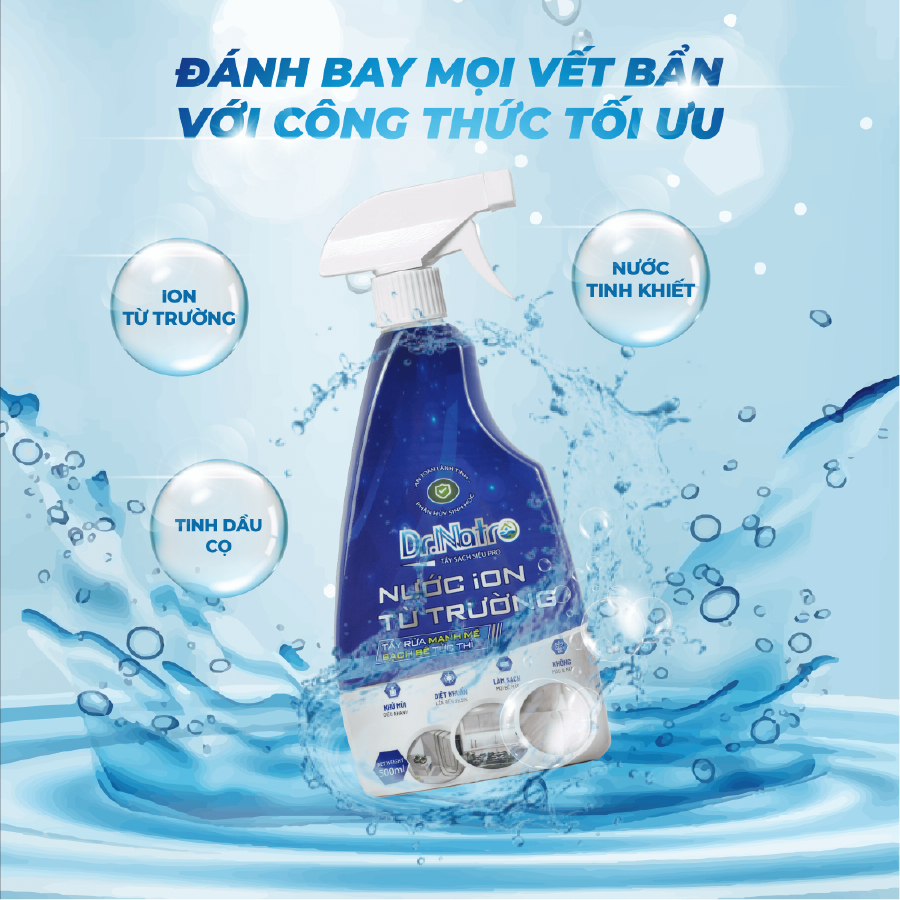 (Dr Natro) Combo 5 Chai Siêu Tẩy Đa Năng  500ml, Làm Sạch Bề Mặt, Loại Bỏ Mùi Hôi, Khử Khuẩn