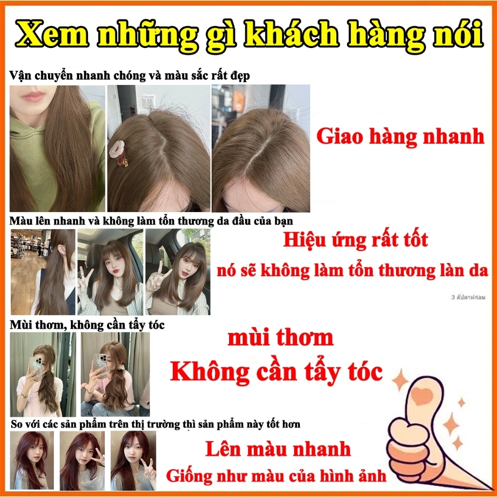 Kem nhuộm tóc che phủ tóc bạc, màu bền đẹp, dễ sử dụng, nhiều kiểu lựa chọn