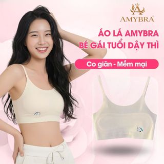 Áo lá bé gái không đường may đệm liền thoáng mát - Áo lót học sinh không gọng mát mịn AMYBRA B898