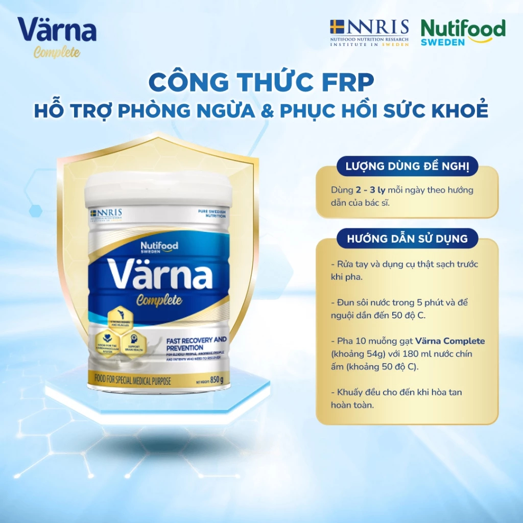 Sữa Bột Varna Complete (Tặng 1 Chai Pha Sẵn) - Hỗ Trợ Giảm Đau Nhức Xương Khớp, Hồi Phục Thể Trạng
