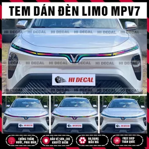 MPV7 -Limo Green decal dán đổi màu đèn Vinfast MPV7, decal không phai màu 3 lớp chống thấm nước, không bong tróc, dễ dán