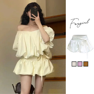 Chân váy dáng bí Forgirl chân váy ngắn basic thắt dây siêu xinh kèm quần bảo hộ T132