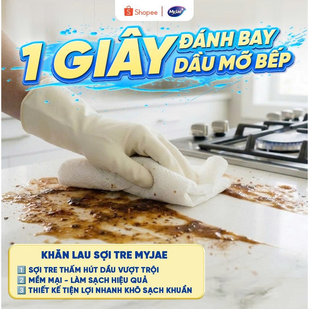 [COMBO 1 Bịch rửa chén +1 Cuộn khăn lau +1 Găng tay] Bộ sản phẩm Vệ Sinh Nhà Bếp Sạch Gọn, An Toàn, Tiện Dụng