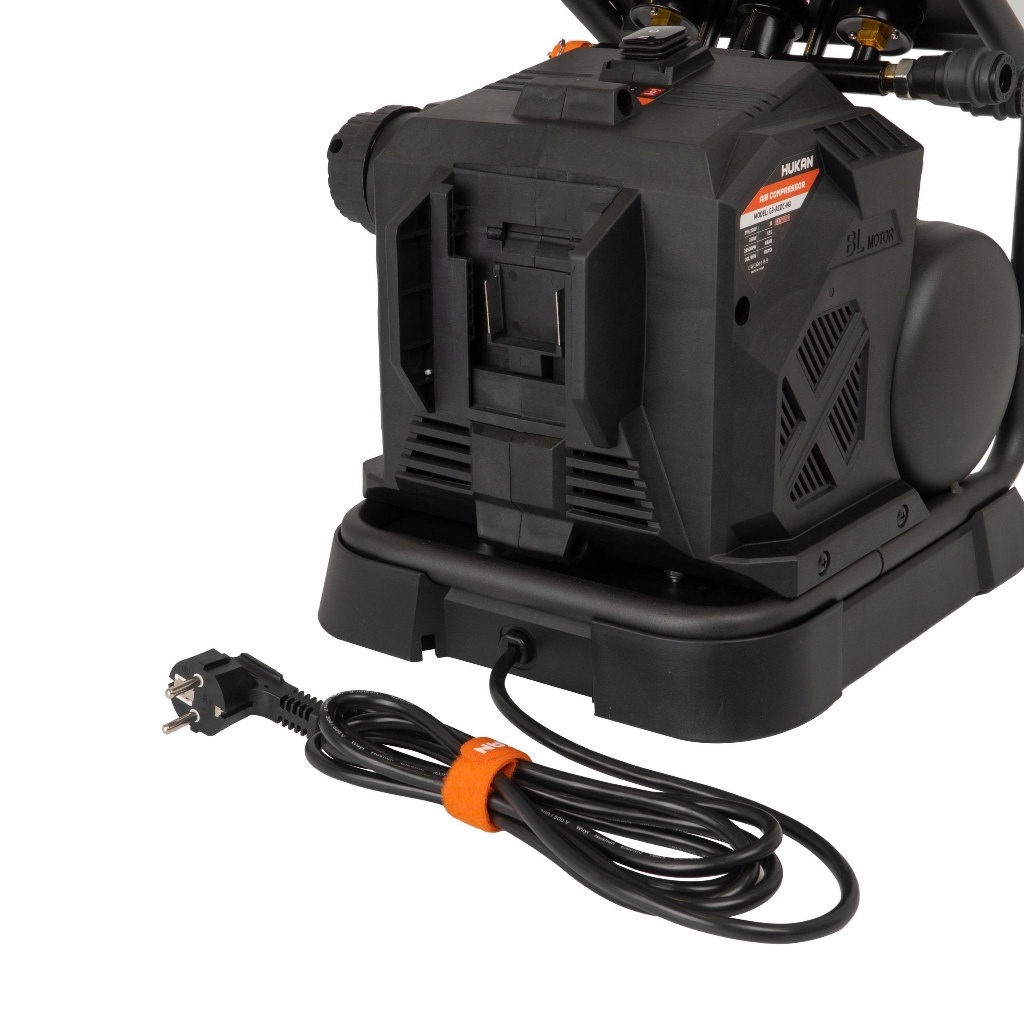 Máy Nén Khí Không Dầu 3L Dùng Pin & ĐiệnHUKAN G3-ACDC-N3 | Điện áp 21V - 220V - 8Bar -Bơm Lốp Xịt Bụi Mini - BH 12 Tháng