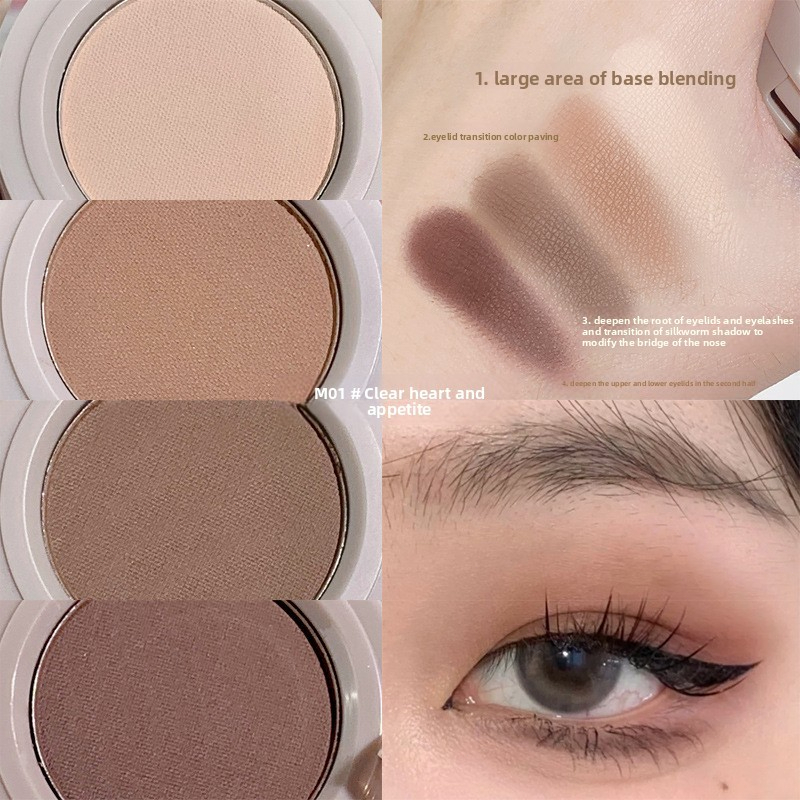 XIXI D489 Bảng Phấn Mắt 4 Ô Lì & Nhũ, Lên Màu Chuẩn, Phấn Mịn Dễ Tán, Eyeshadow Trang Điểm Mắt