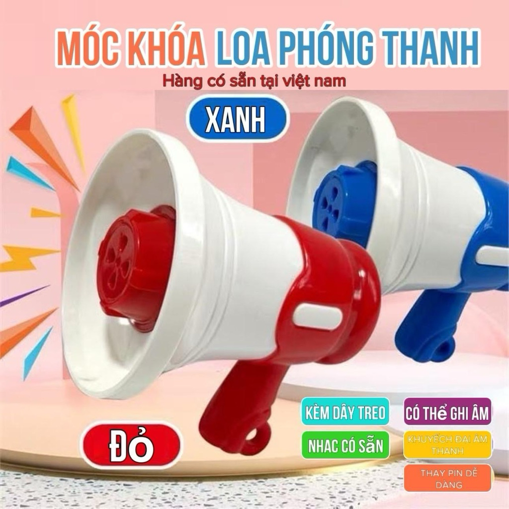Móc Khóa Loa Mini Ghi Âm Phát Lại Móc Khóa Loa Phóng Thanh Đồ Chơi Độc Lạ Treo Chìa Khóa
