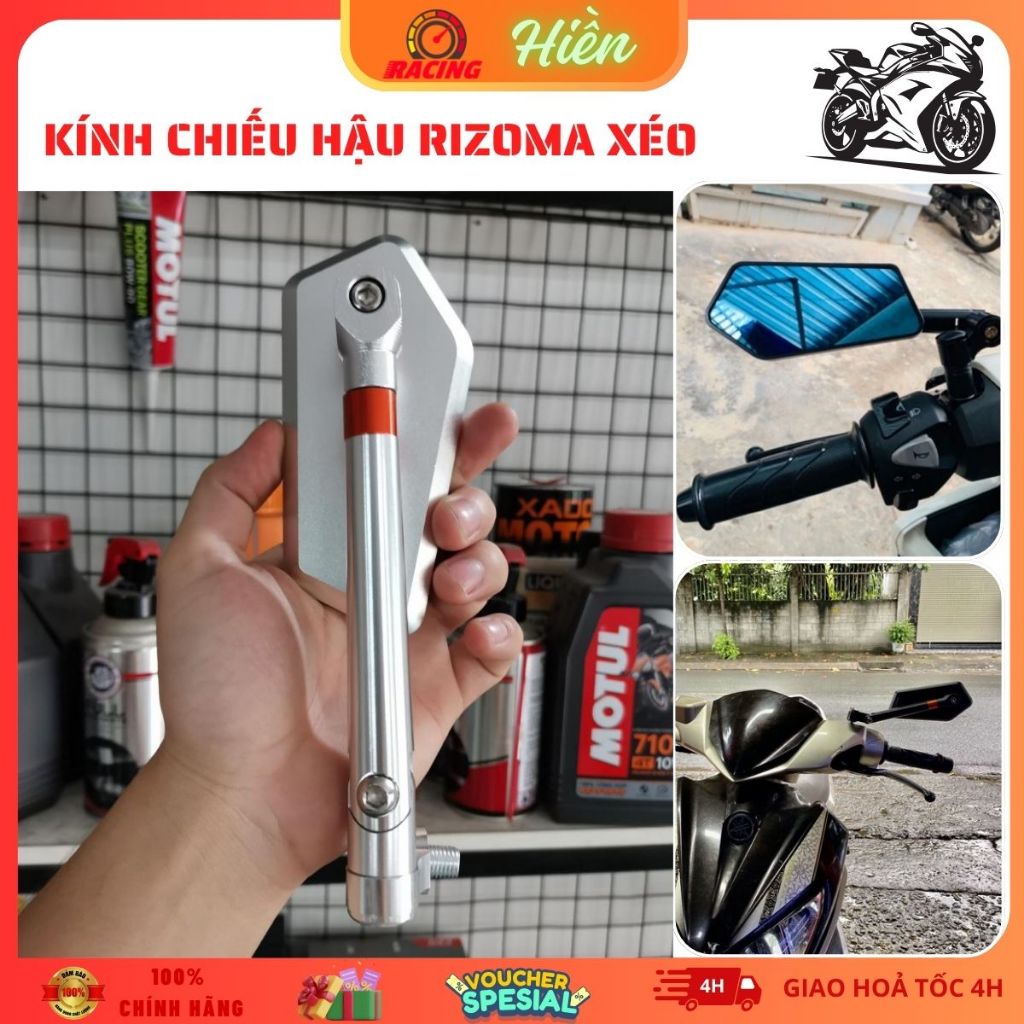 🚀 Gương Chiếu Hậu Xe Máy Rizoma Xéo Kính Chiếu Hậu Thời Trang Gắn Chân ...