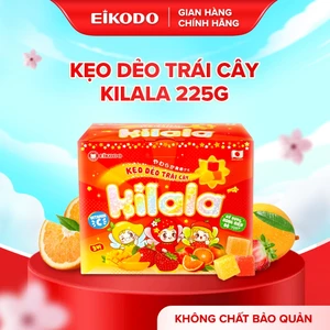 Kẹo Dẻo Trái Cây Kilala 225g Bổ Sung Vitamin C & 3 Vị Trái Cây Tự Nhiên Hộp Giấy Cao Cấp Phiên Bản Tết EIKODO SINCE 1877