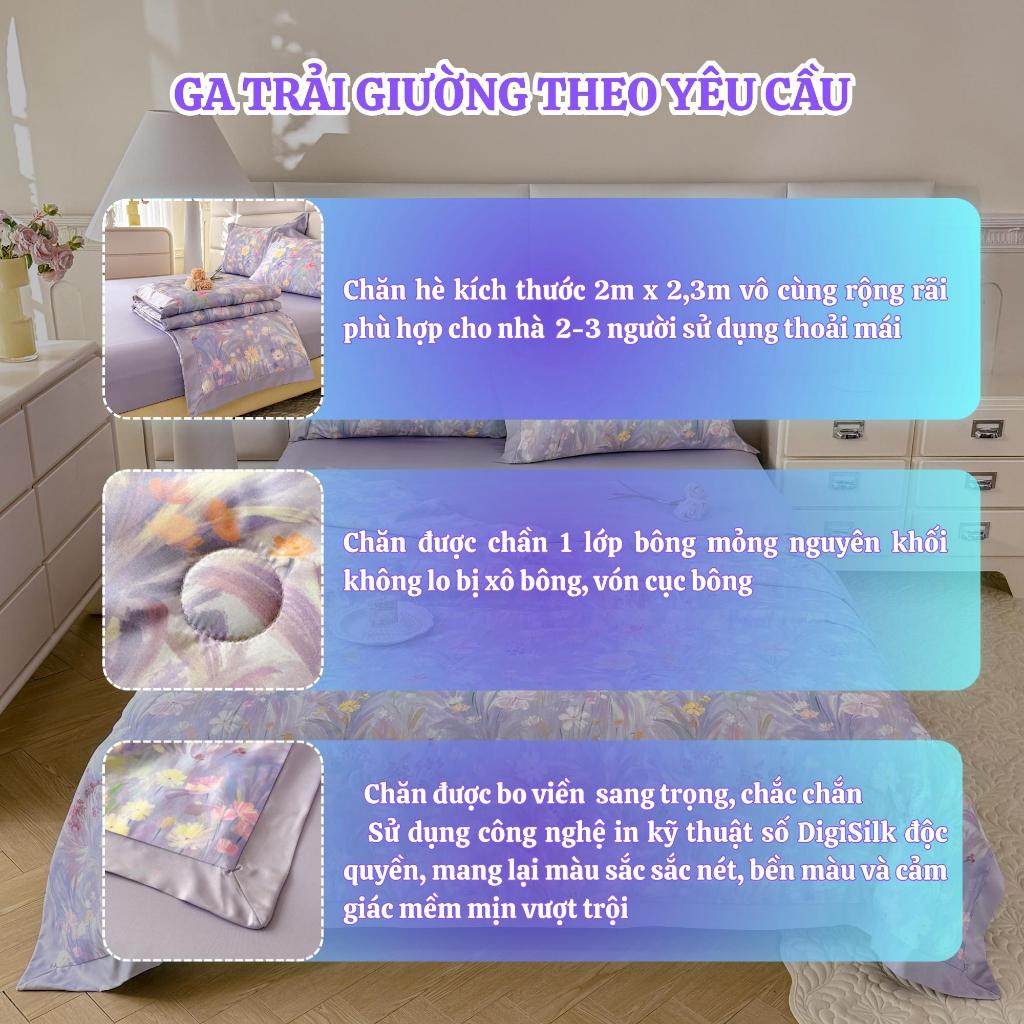 Bộ Chăn Ga Gối Lụa Thái 4 Món DigiSilk™ New 2026 – In Kỹ Thuật Số Cao Cấp An Như Bedding