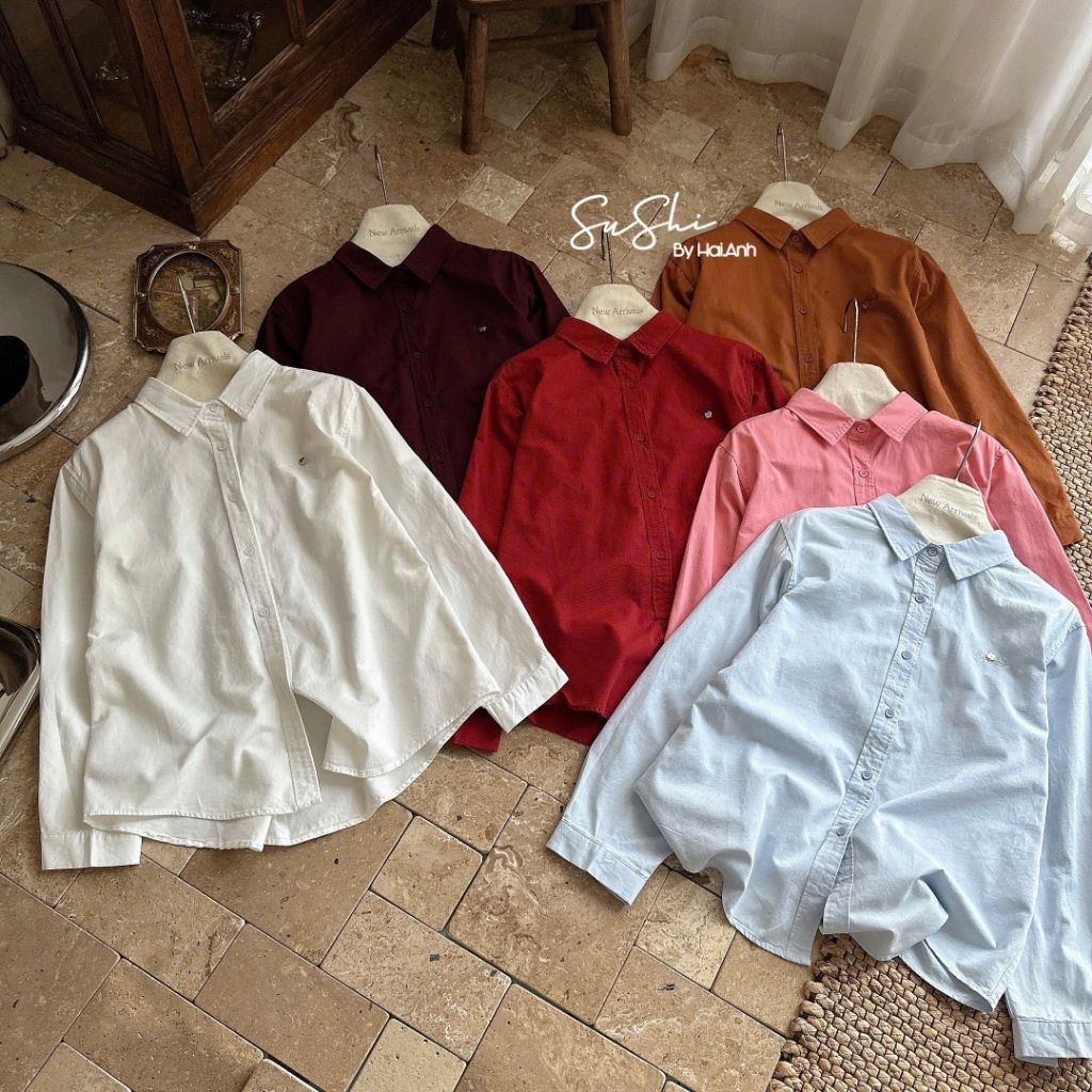 [𝑯𝒂 𝑨𝒏𝒉] Áo Sơ Mi Tang Chữ Sao Ngực QCL1