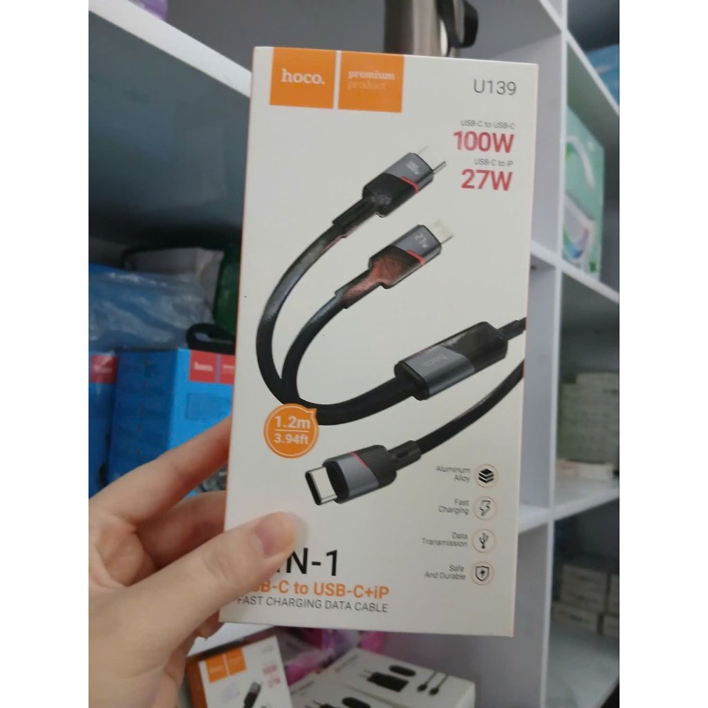 Dây sạc nhanh 2in1 hoco U139.