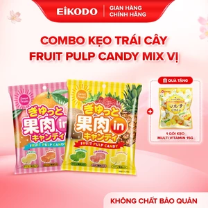 Combo Kẹo Trái Cây Tươi Sấy Mix Vị; Tặng 1 Kẹo Multi Vitamin 15g EIKODO SINCE 1877