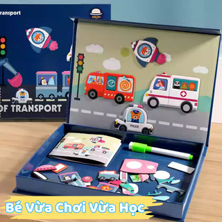 Hộp Xếp Hình Nam Châm Sáng Tạo Nhiều Chủ Đề Tặng Kèm Bút Vẽ Trang Trí Cho Bé Phát Triển Tư Duy Não Bộ, Quà Tặng Thú Vị