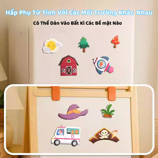 Hộp Xếp Hình Nam Châm Sáng Tạo Nhiều Chủ Đề Tặng Kèm Bút Vẽ Trang Trí Cho Bé Phát Triển Tư Duy Não Bộ, Quà Tặng Thú Vị