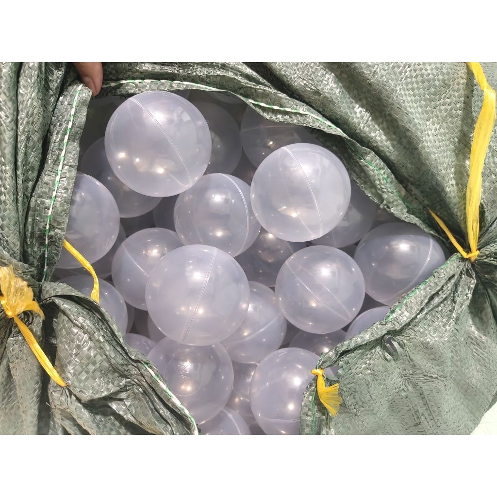 Combo 10 Bóng nhựa trắng  8cm làm thủ công