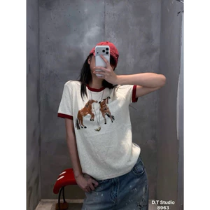 𝒄𝒂𝒎.𝒄𝒍𝒐𝒔𝒆𝒕•/WGWE/Áo Phông In Hình Ngựa