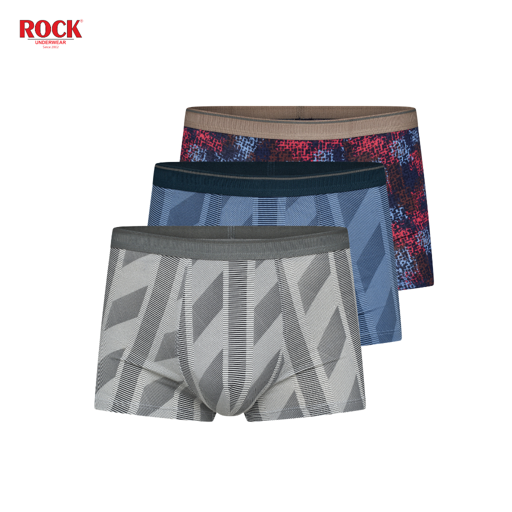 [Combo 3] Quần Lót Nam ROCK QA5082 Kiểu Dáng Đùi Cao Cấp Nam Tính, Quần Lót Cotton Chất Cải Thoáng Mát Thấm Hút Mồ Hôi