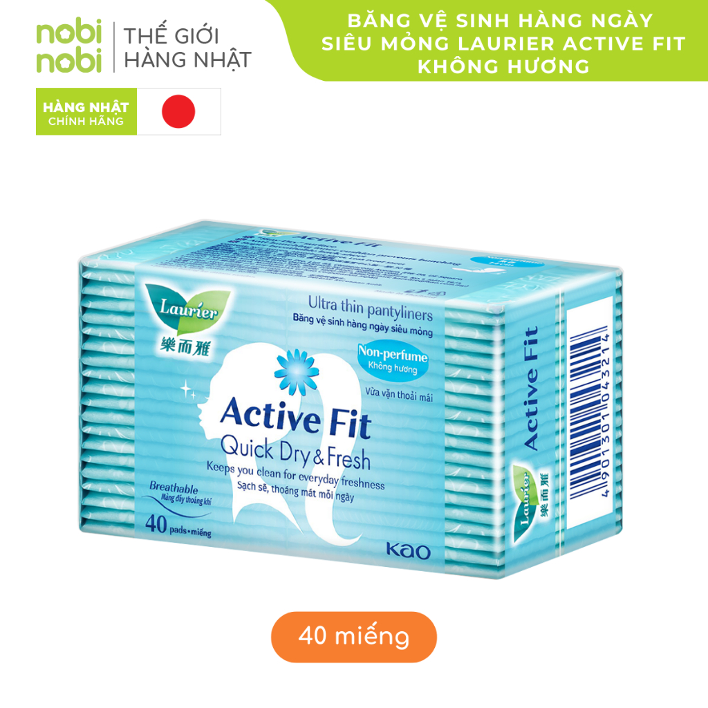 [MUA 3 GIẢM 30%] BVS Laurier Fresh&Free Siêu Mỏng Siêu Thấm
