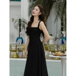 BBSTORE'S Đầm 2 Dây Dạo Phố Voan Dài Tơ Vân Xược Dáng Xòe Tùng Phối Tầng - DAC41A — ảnh 4