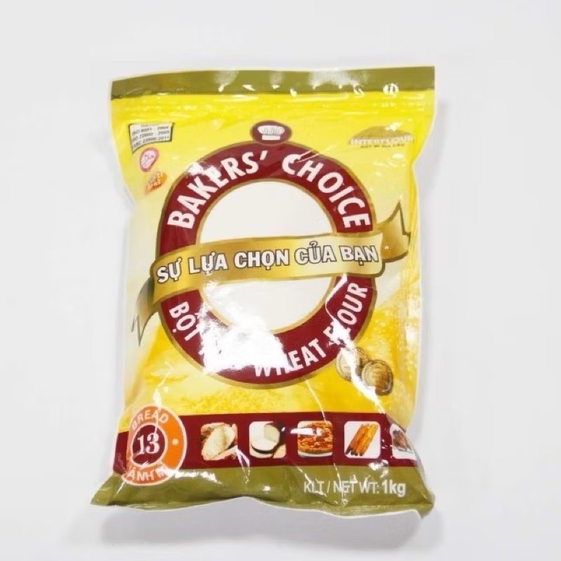 [Hà Nội] Bột mì số Baker's Choice 8 - 11 - 13 Gói 1kg [Bột Làm Bánh Bông Lan, Bánh Bao, Bánh Mì...]