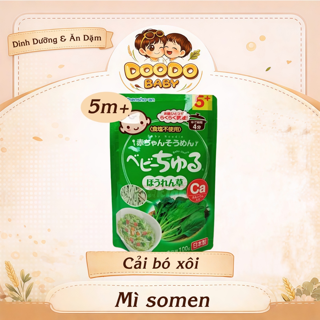 Mì Somen Rau Củ Baby Churu Ăn Dặm Cho Bé 5m+ (100g)