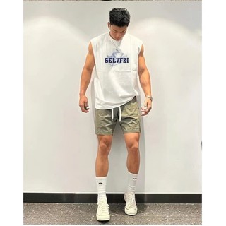 Áo Tanktop Cổ Tròn Nam Nữ Phối Chữ SELVF Phong Cách Trẻ Trung, Chất Liệu Cotton Dày Dặn