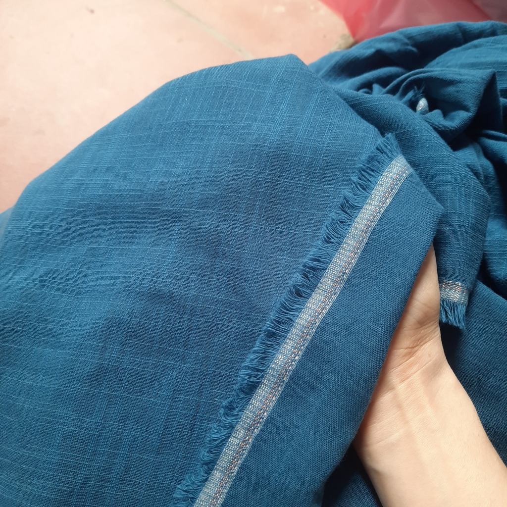 VẢI XÔ 2 LỚP MÀU XANH CỔ VỊT - CHẤT MỀM, MÁT, THẤM HÚT - MAY BỘ ĐỒ, VÁY, VỎ GA /GỐI...