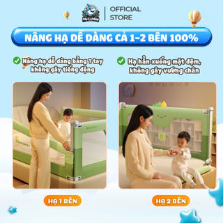 [Độc quyền SVIP] Thanh Chắn Giường Cho Bé Pakey S1 Mẫu Mới Cải Tiến Chiều Cao 105cm, Nâng Hạ 100% - 1 Thanh Chắn 1 Mặt
